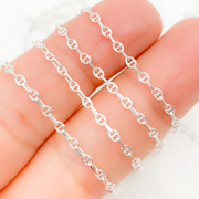 Z110SS. Sterling Silver Oval & Mariner Link Chain